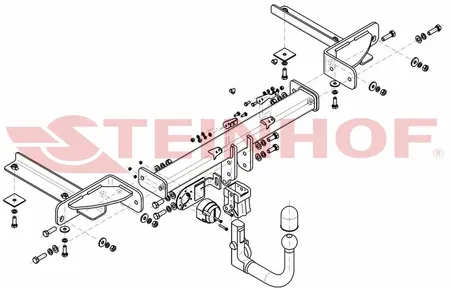 Фаркоп Steinhof для Opel Astra J GTC 2010-2016 Арт.O-104 O-104 в Челябинск