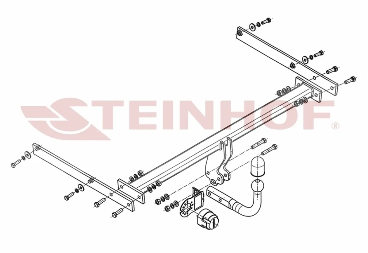 Фаркоп Steinhof для Ford Focus хетчбэк 2011-2018 (Артикул: F-249), в Челябинске