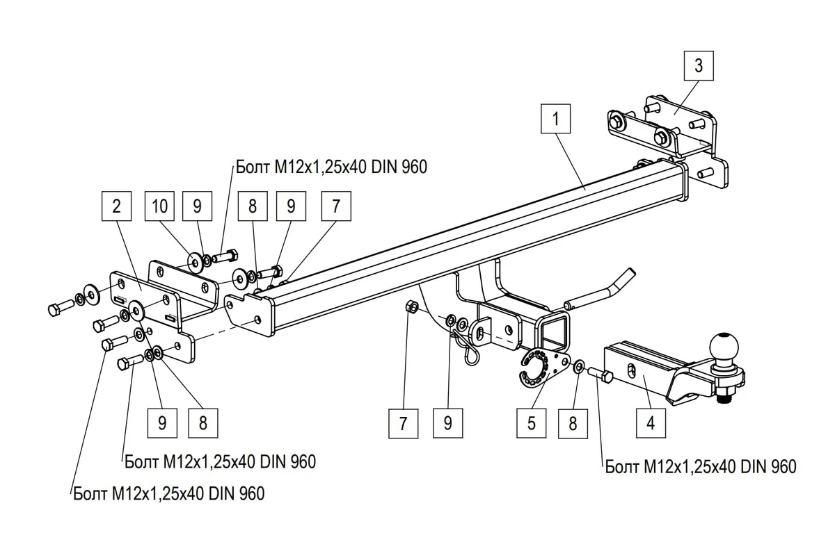 Фаркоп TowRus для Tenet T4L 2026- 269086 в Челябинск