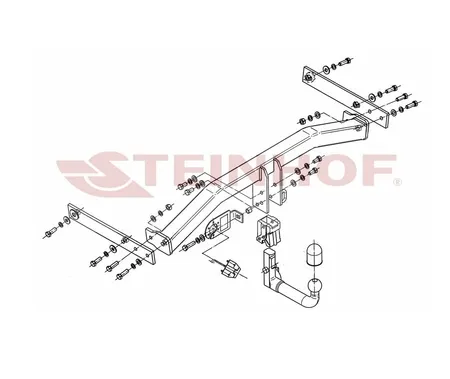 Фаркоп Steinhof для Volkswagen Tiguan 2007-2015 V-129 в Челябинск