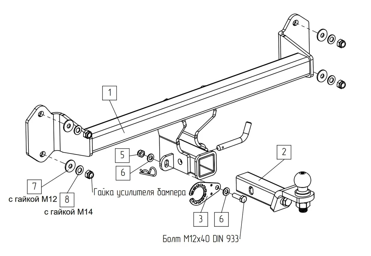 Фаркоп TowRus для BMW iX1 2022-  049113 в Челябинск
