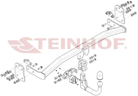 Фаркоп Steinhof для Hyundai Kona 2017-2023, (кроме N-Line и ADBlue) H-266 в Челябинск