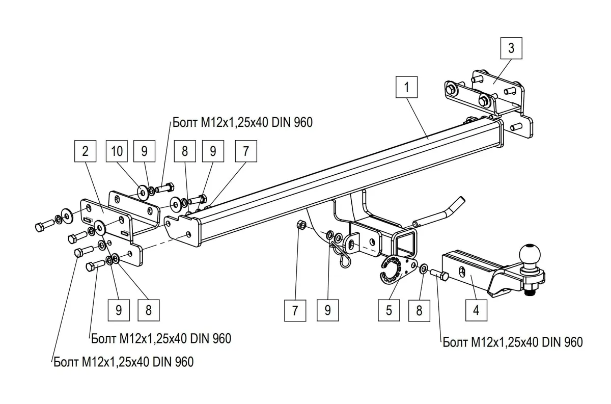 Фаркоп TowRus для Jeland J7 2026- 269086 в Челябинск