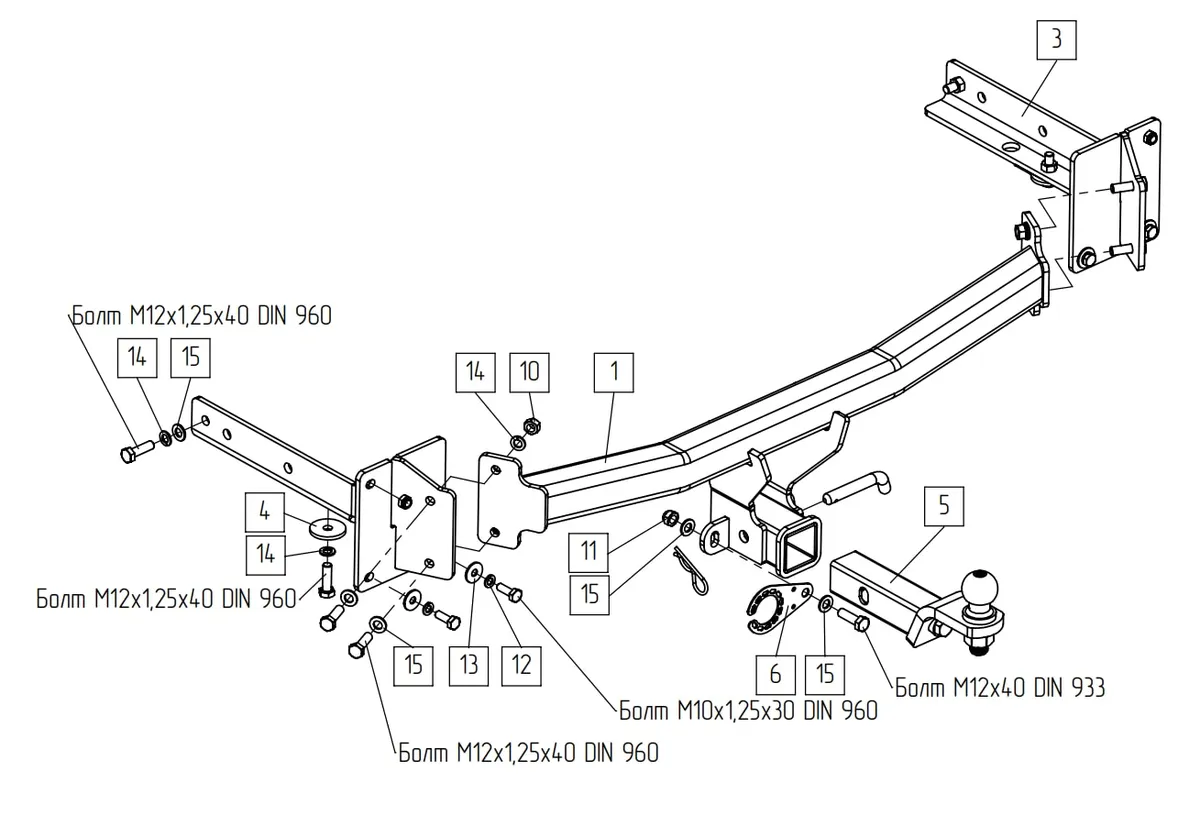 Фаркоп TowRus для LiXiang L6 2024- Арт. 288194 288194 в Челябинск
