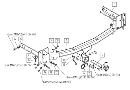 Фаркоп TowRus для LiXiang L6 2024- Арт. 288194 288194 в Челябинск