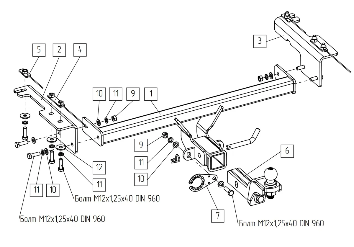 Фаркоп TowRus для Belgee X50 plus 2026- 299413 в Челябинск