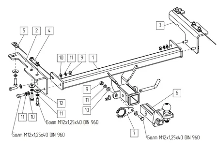 Фаркоп TowRus для Belgee X50 2023- 299413 в Челябинск